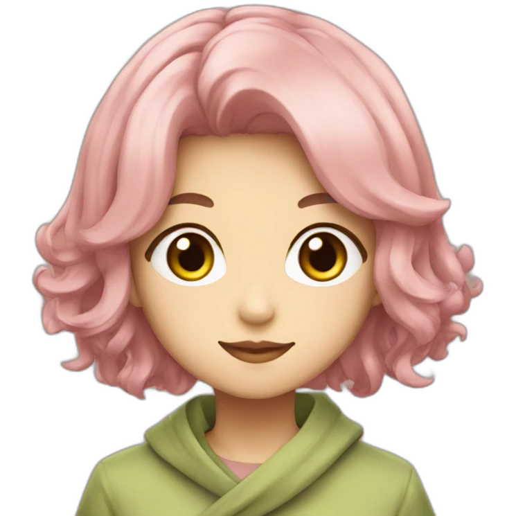 Brownish pink anime matcha  emoji