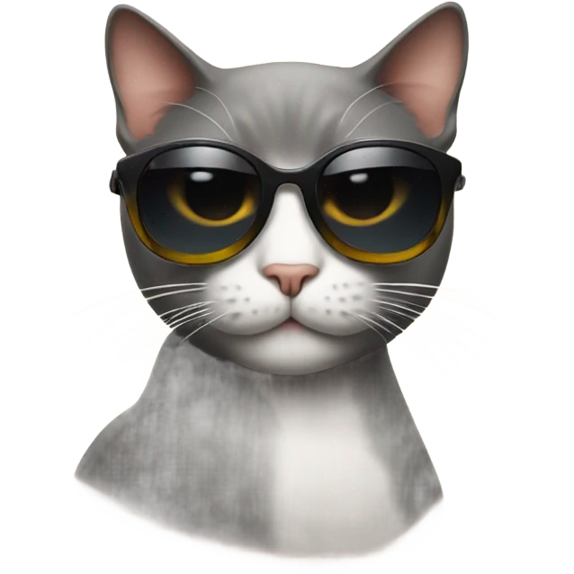 Cat with sunglasses emoji