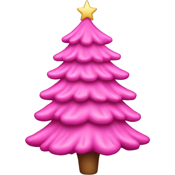 pink christmas tree emoji