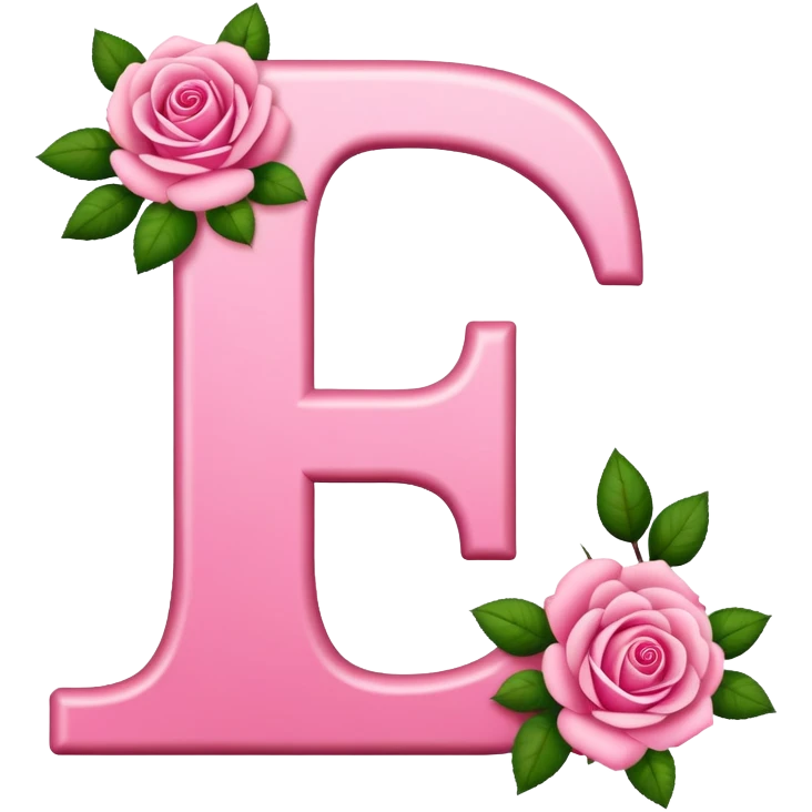 Pink, romantic, flowery, the letter “f” emoji