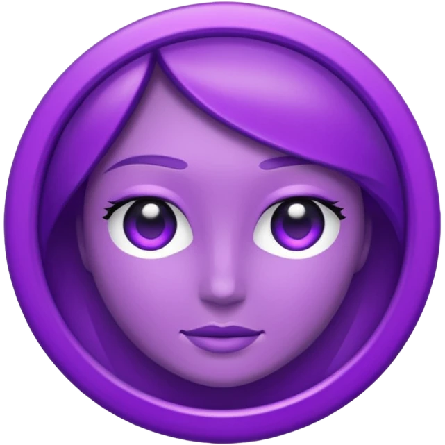 female sign symbol, vibrant purple color emoji