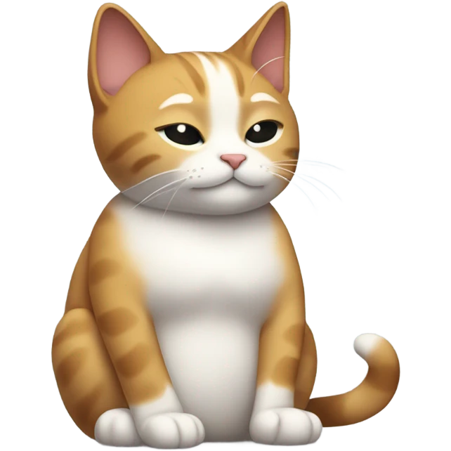 cat in a meditative pose emoji