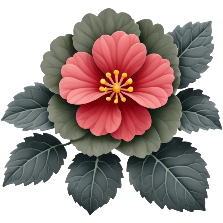 super realistic grey begonia emoji
