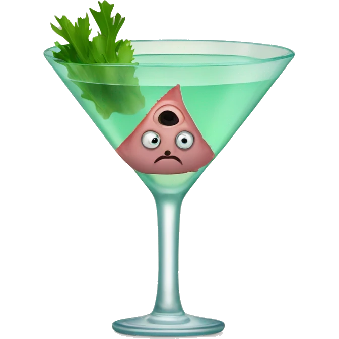 Tuna tartar in a martini glass emoji