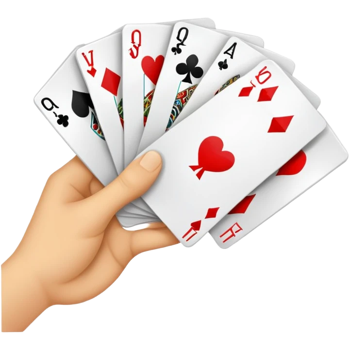 a hand of cards credit cards emoji