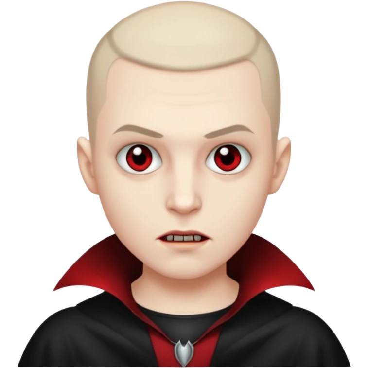 vampire with buzz cut emoji