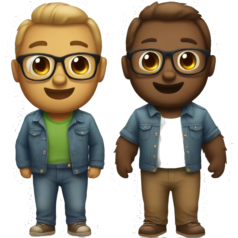Papa Bear and baby bear gay emoji