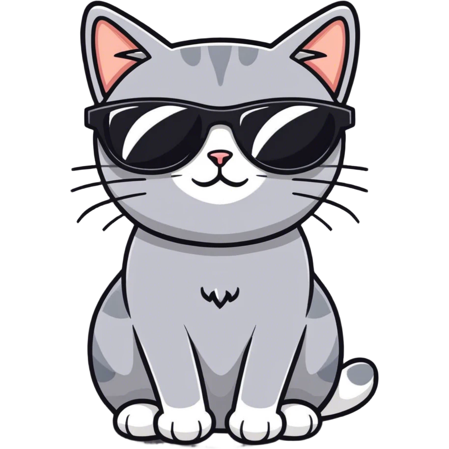 Cat with sunglasses emoji