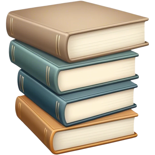 neutral stack of books emoji