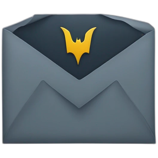 Letter V with batman symbol emoji