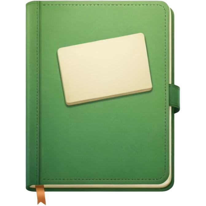 Aesthetic green note journal book plain emoji