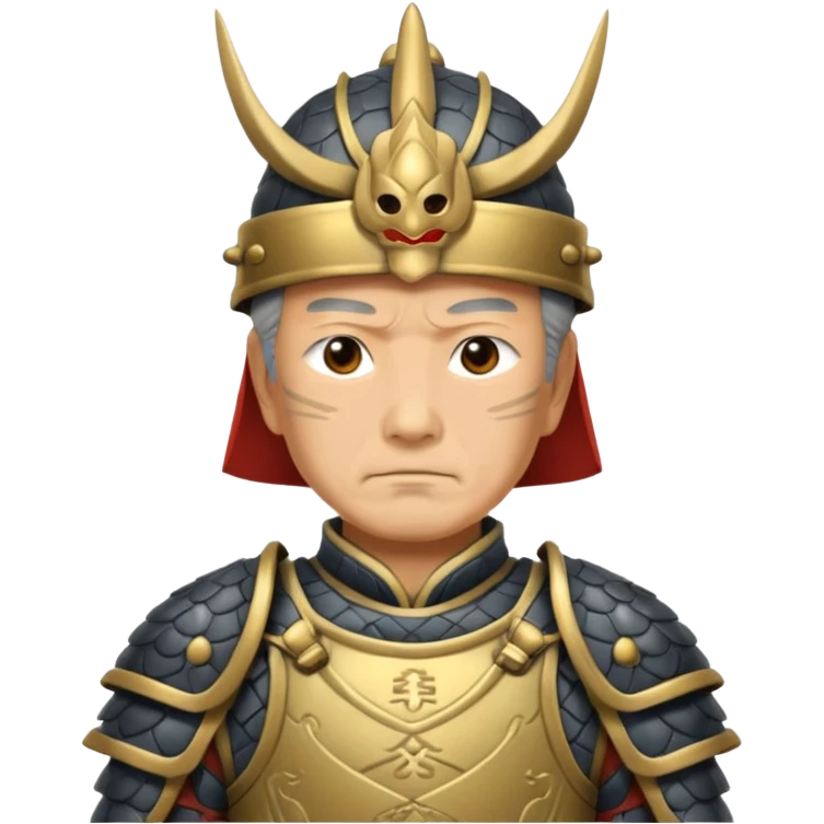 Japanese Castle Lord, old, half body emoji