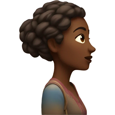 woman watching the sunset in the mountains  emoji