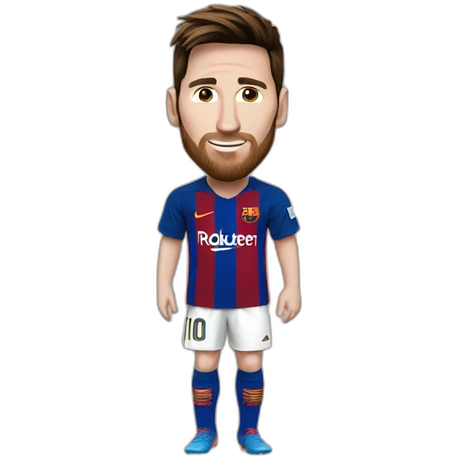 messi montre son maillot de foot emoji