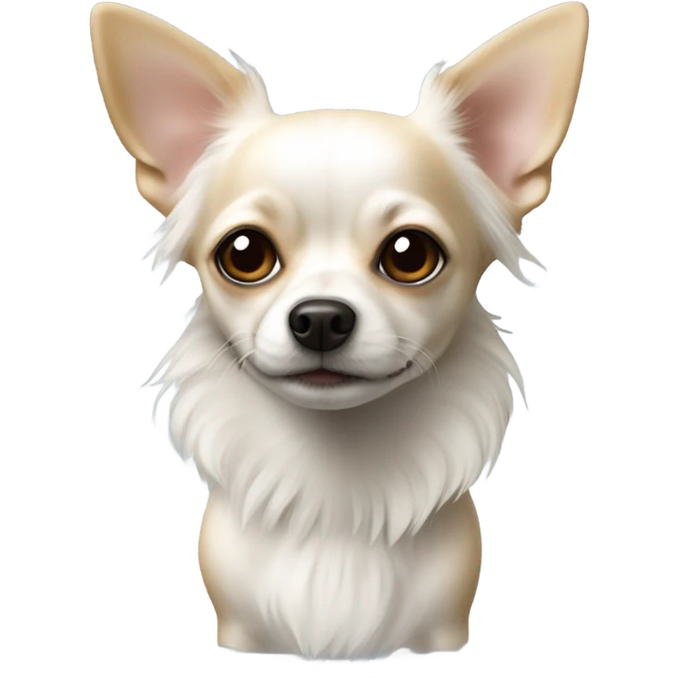 white realistic chihua emoji