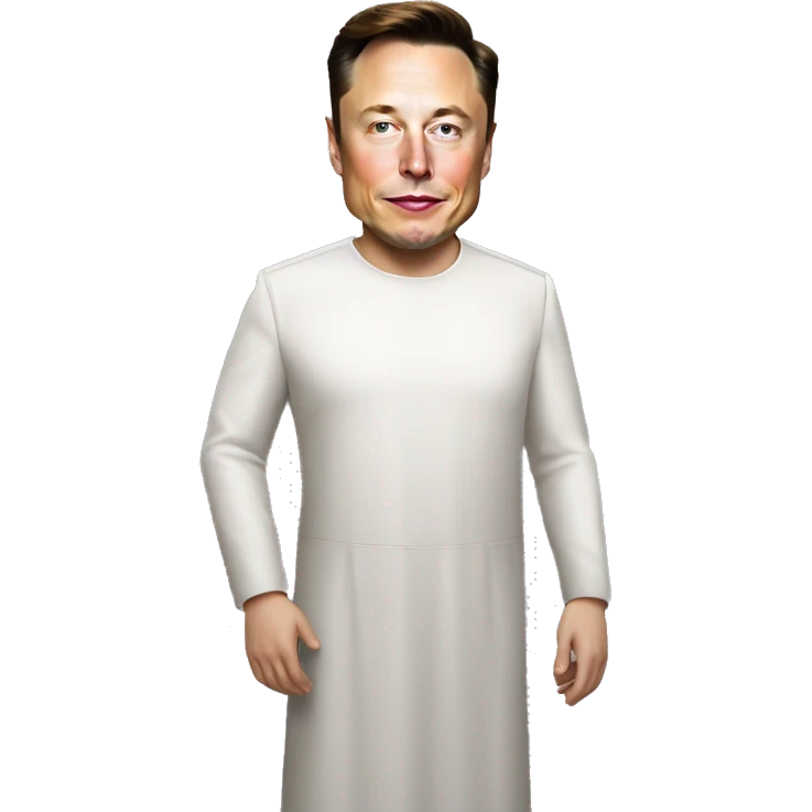 Elon musk in a dress emoji
