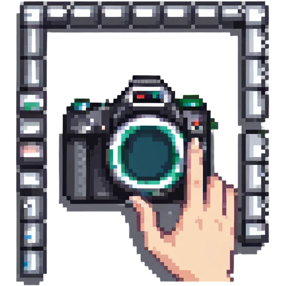fingers making camera frame gesture, photo composition emoji