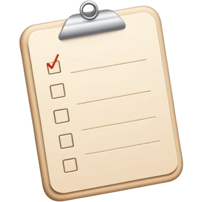 Pale beige to do list emoji
