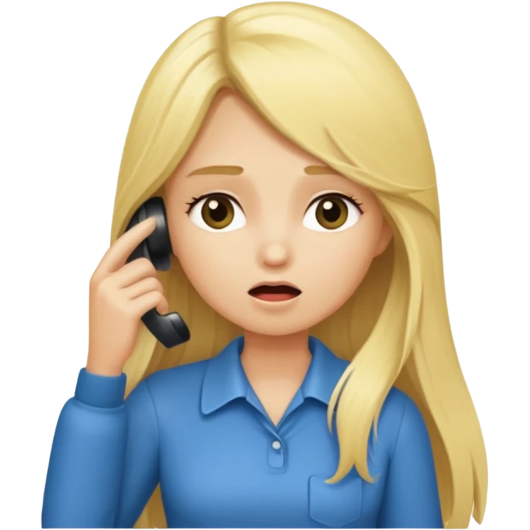 blonde cartoon girl long hair calling for a timeout emoji