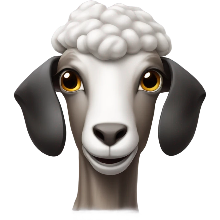 Goat with a big brain wearing black hoodie emoji