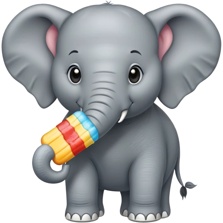 Elephant with a popsicle  emoji