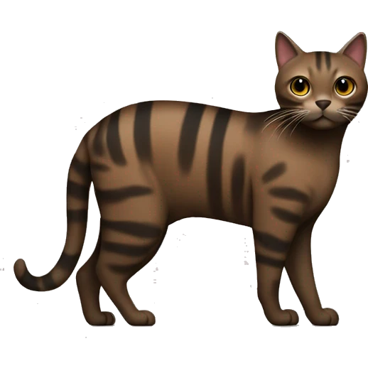 Gato de pelaje marron con rayas de color negro emoji