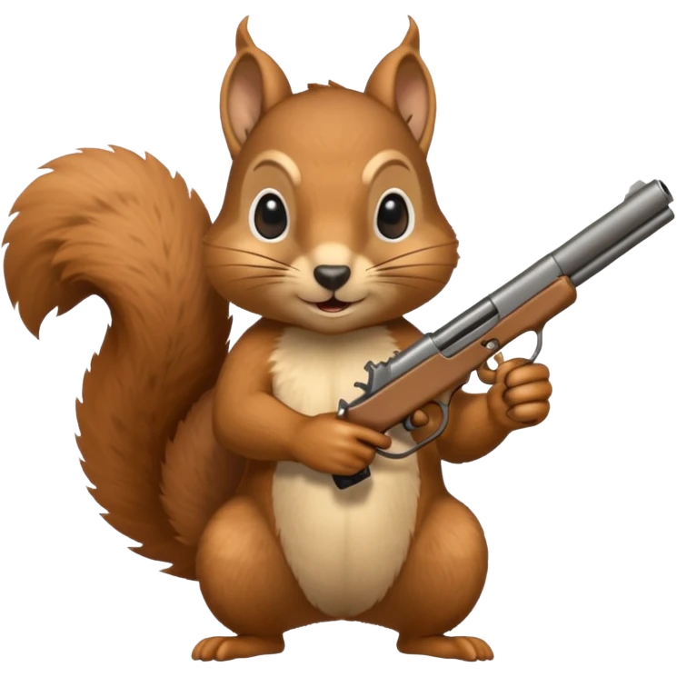  squirrel with pistol  emoji