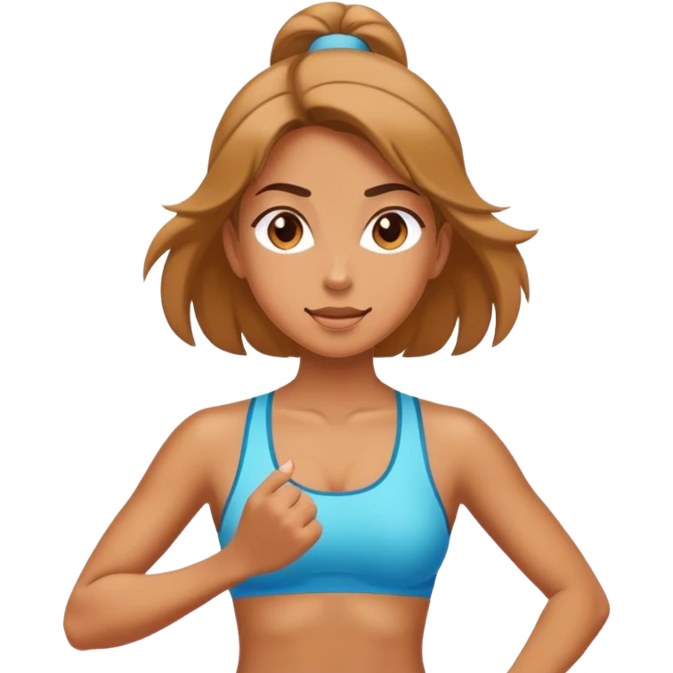 Exercising girl emoji
