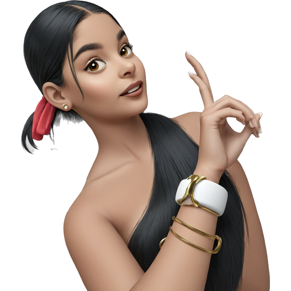 girl with long black hair emoji