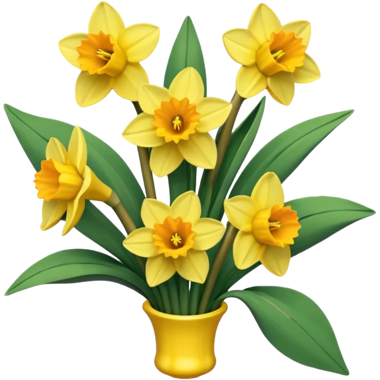 a bunch of daffodils emoji
