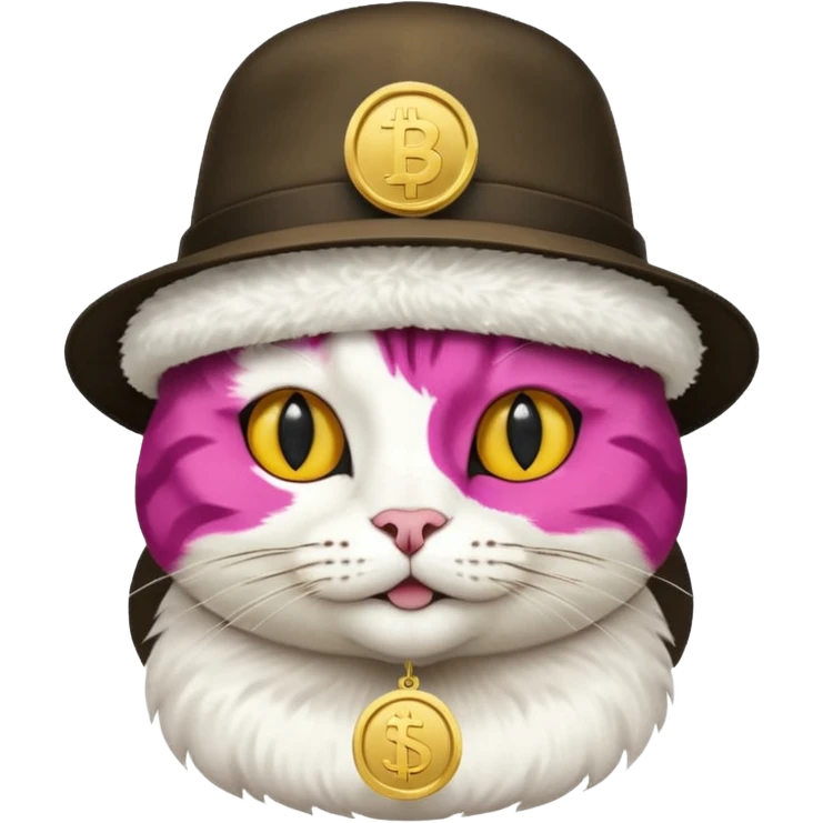 یه گربه که عکس کلاه روی سرش عکس یه سک emoji