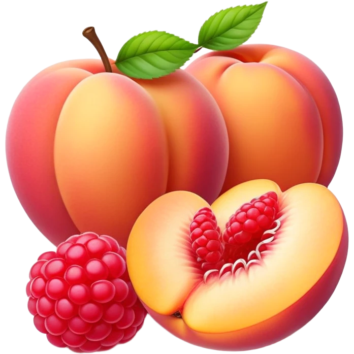 Peach raspberry combo emoji