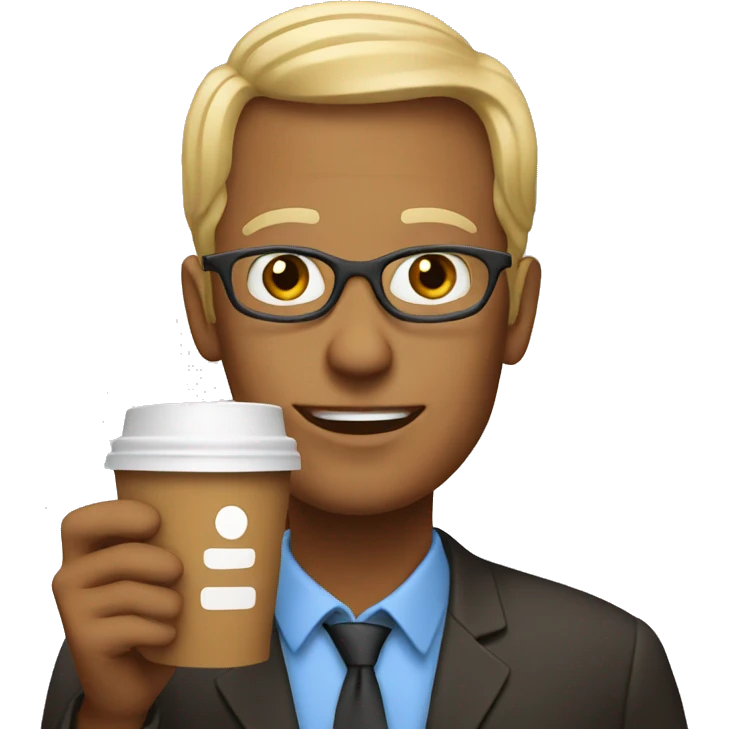 teacher with coffee emoji