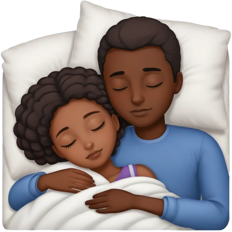 Black girl sleep with her man emoji