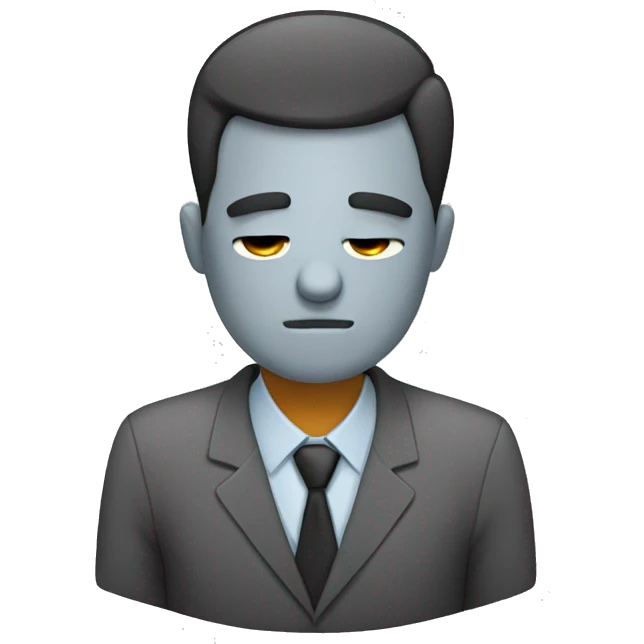 tired office worker with bags under his eyes emoji