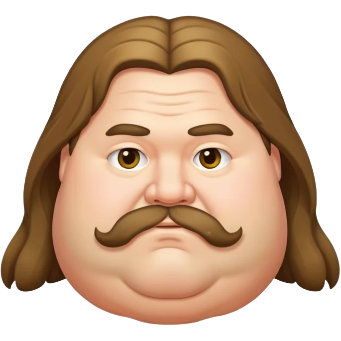 Fat man with long hair emoji