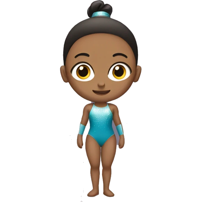 gymnast with cute leotard split holding a ball emoji