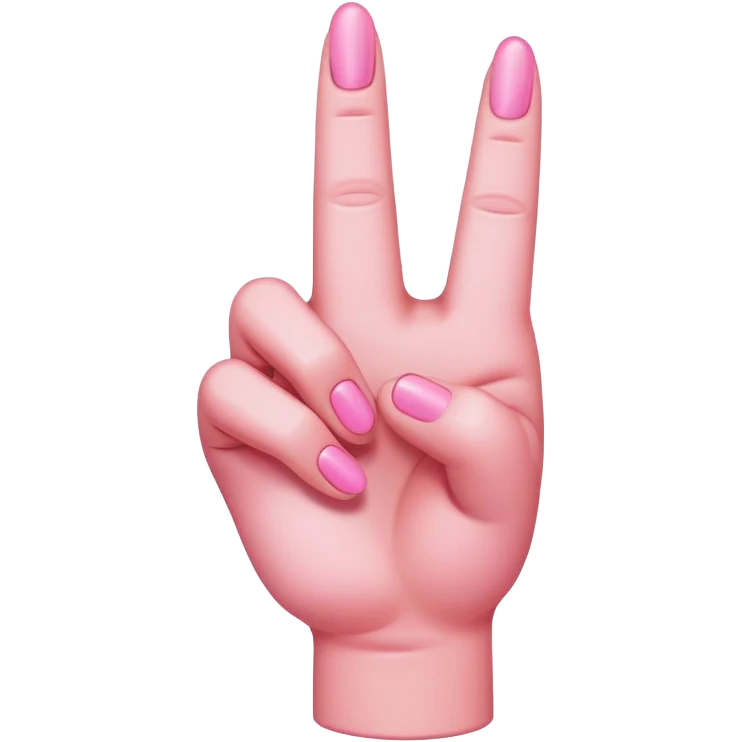 Pink middle finger emoji