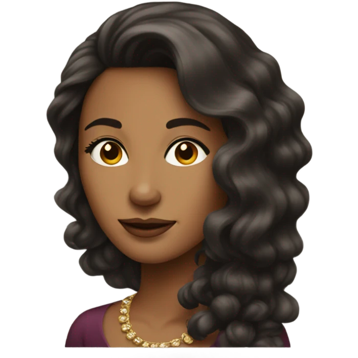 femme brune riche  emoji