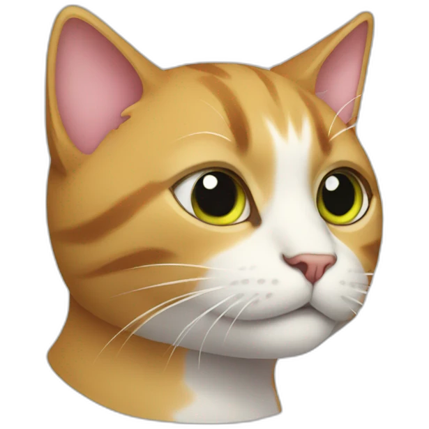 A cat whit moustage emoji