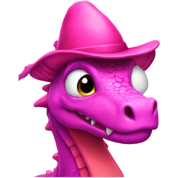 Dragon with pink hat emoji