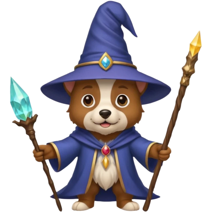 Dog wizard emoji