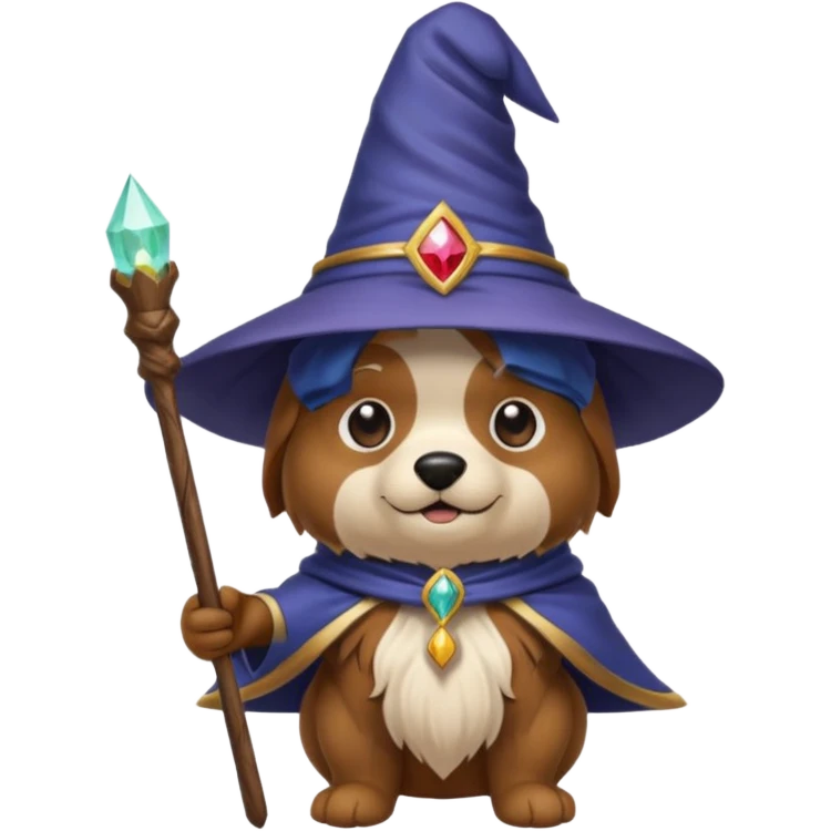Dog wizard emoji