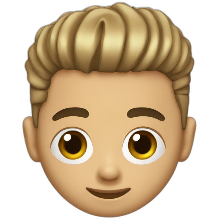 Justin bieber with a fade emoji