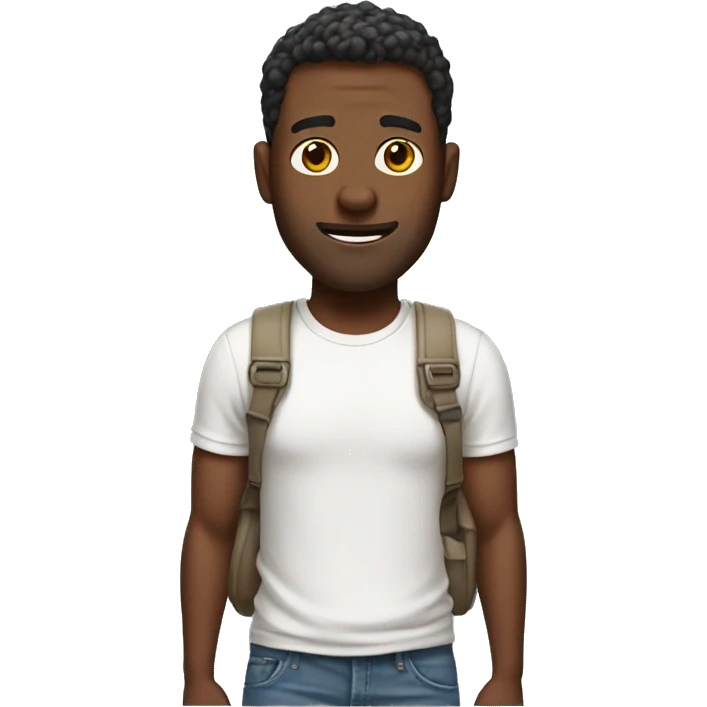 white it guy in jean shorts emoji