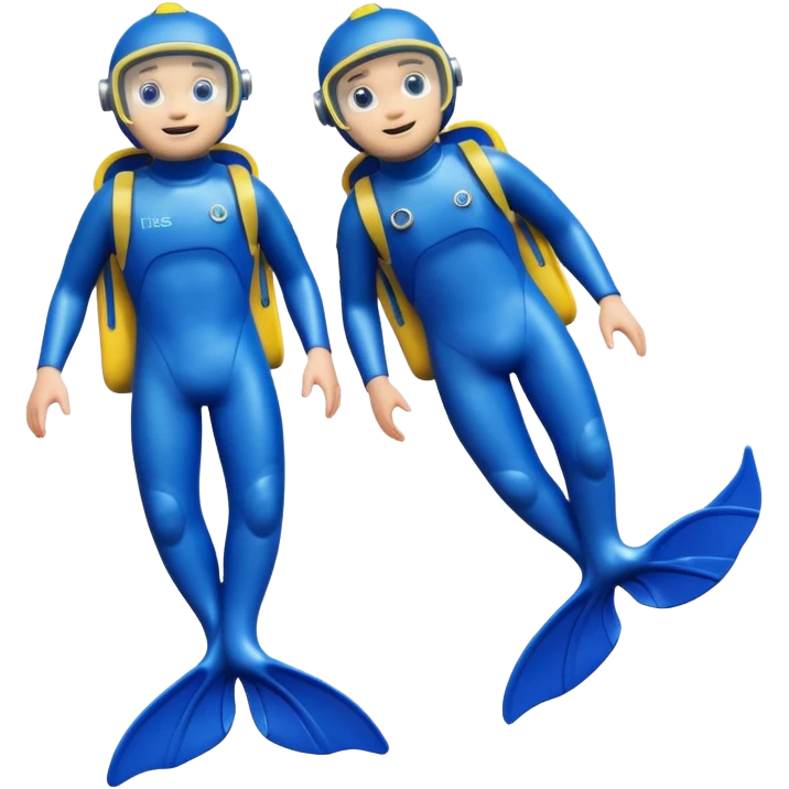 A 3D cartoon pair of diving flippers on a white background, shiny rubber texture, Memoji-style rendering. emoji