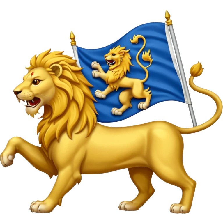 Rampant lion with Scotland flag emoji