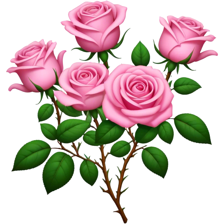 Pink rose bush emoji