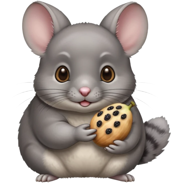 Chinchilla with raisin emoji