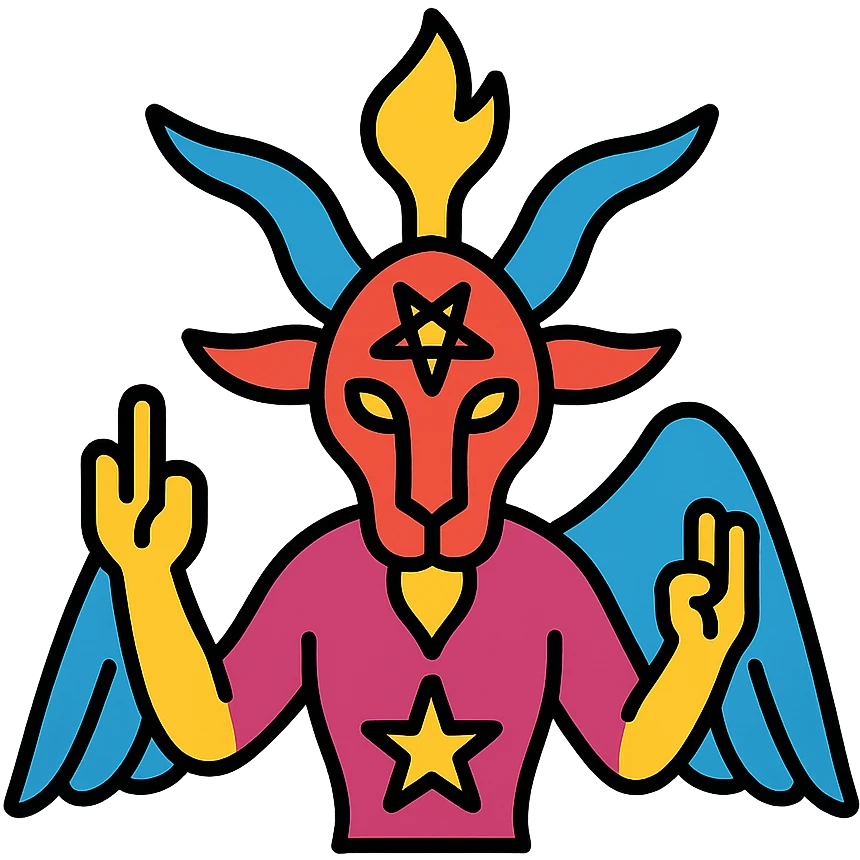 baphomet, mystical goat-headed figure emoji